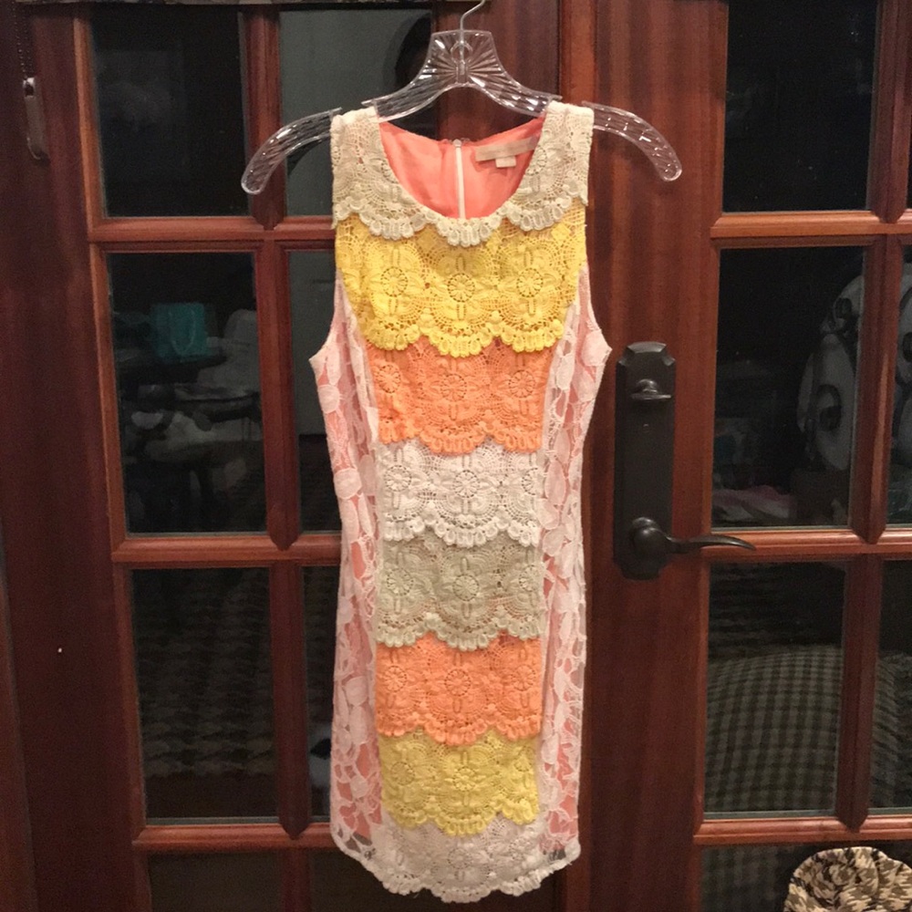 Champagne and Strawberries lace dress